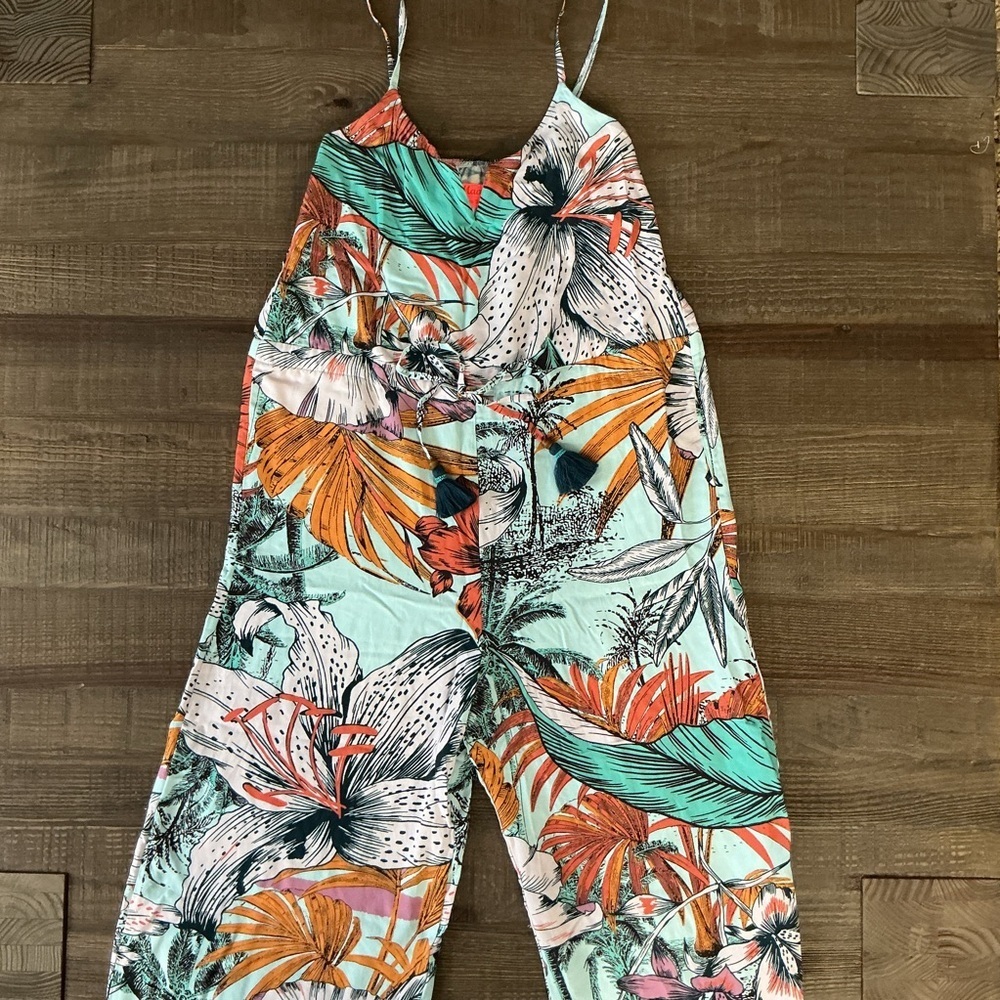 Maaji Anthropologie Floral Wide Leg Jumpsuit